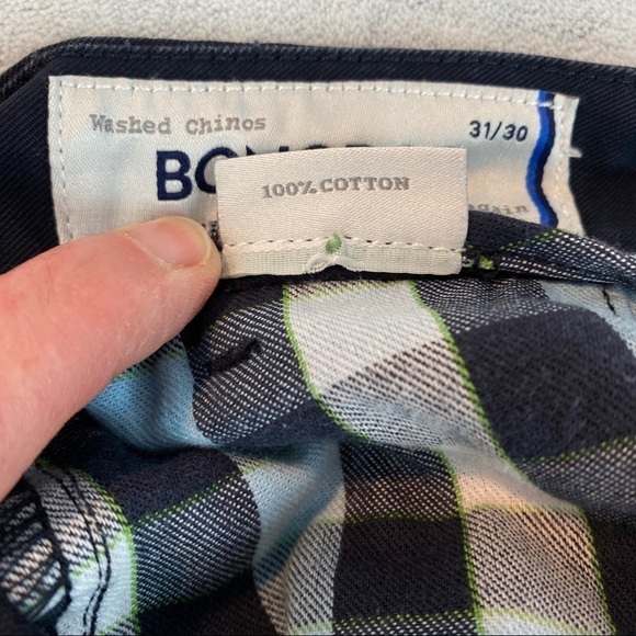 Bonobos Boot Fit Washed Chinos Size 31x30 100% Cotton Dark Blue - Picture 8 of 11